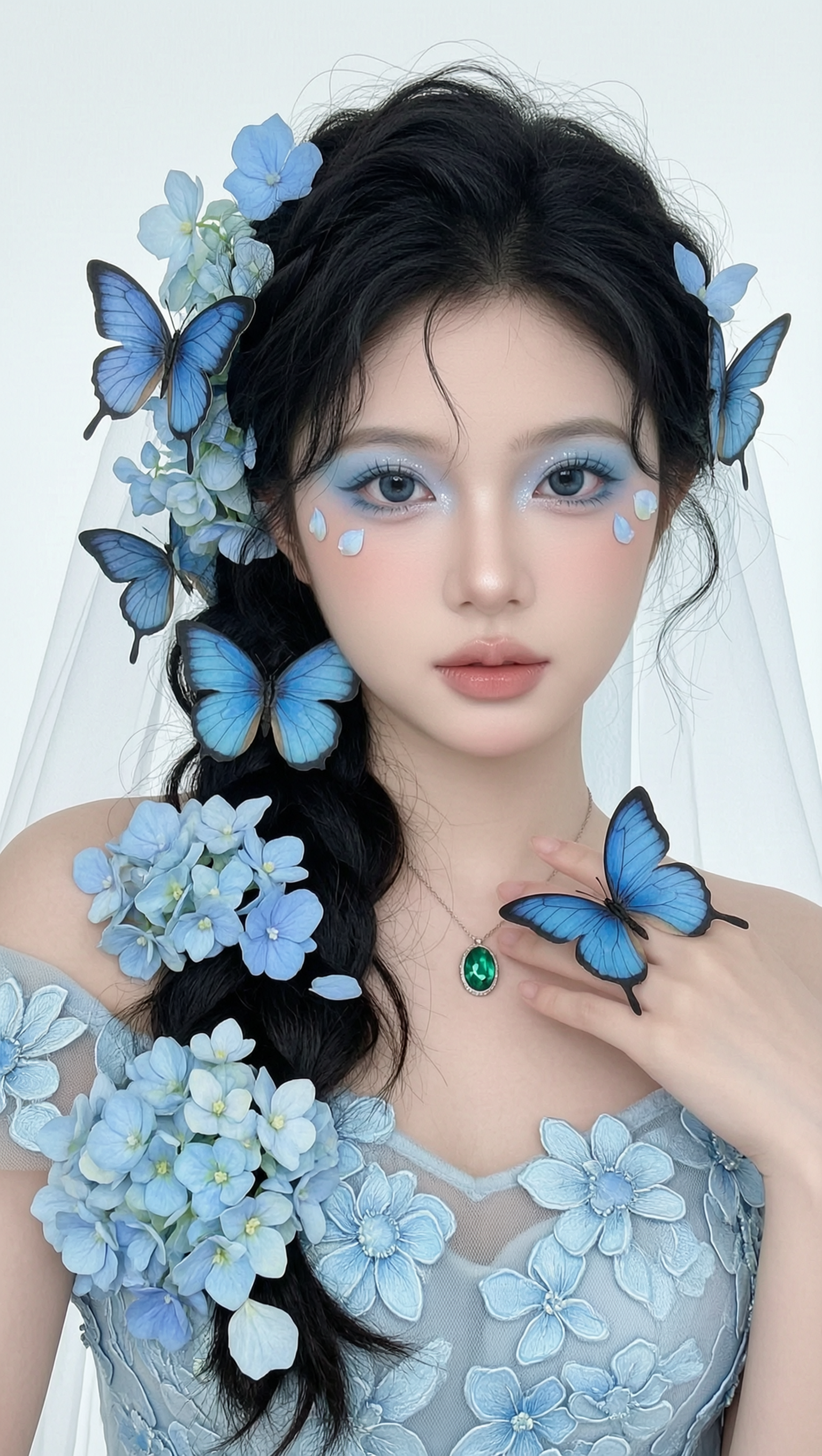 清冷森系蓝蝴蝶精灵氛围感 - 作品图2