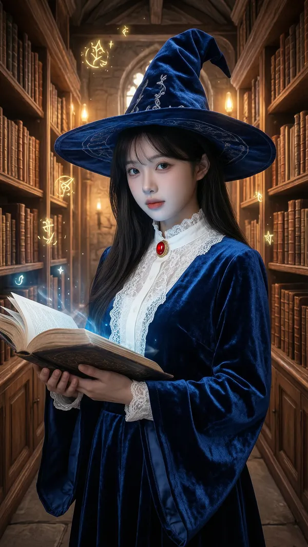 魔法学院入学🔮生成哥特魔法使Cos写真 - 主图(AI艺术作品)