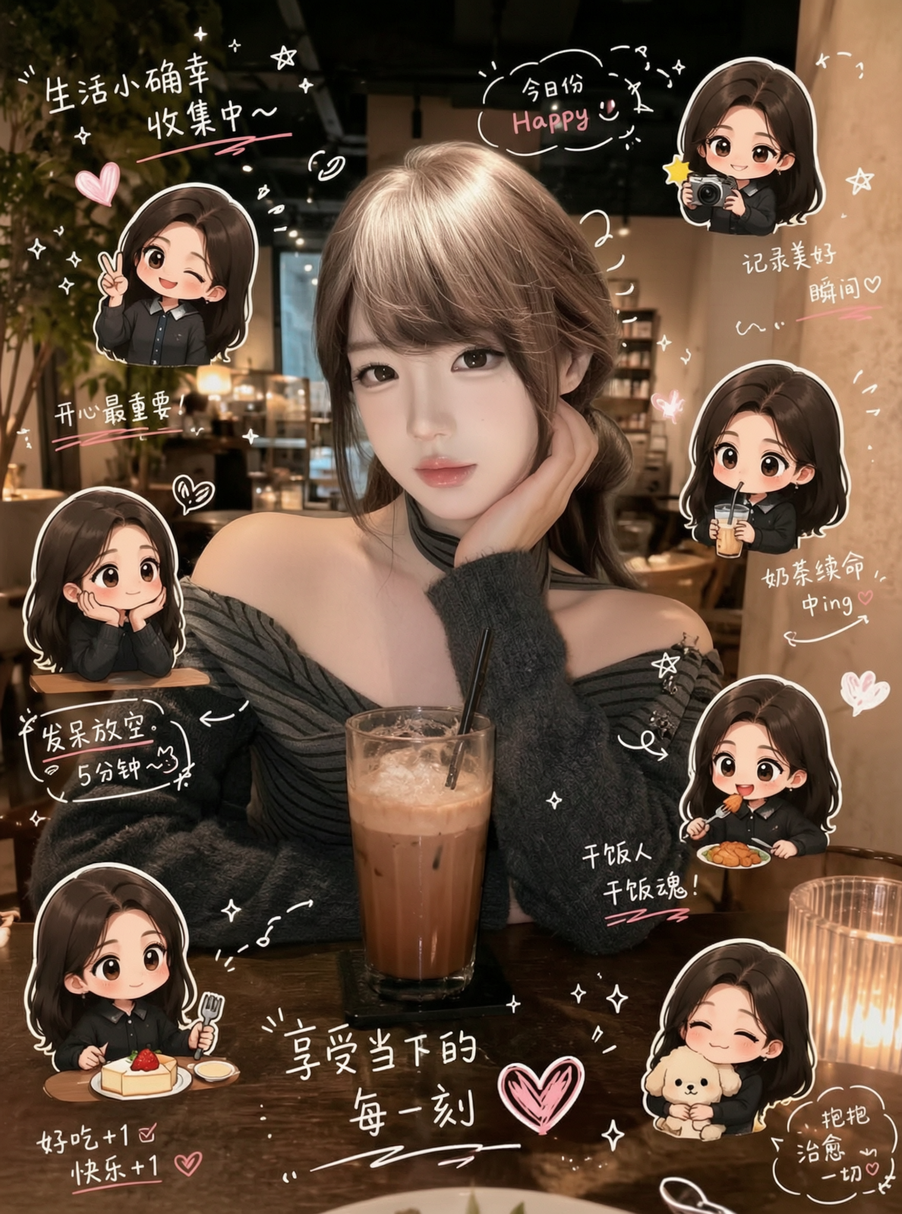 一键生成Q版分身手账照 - 作品图1