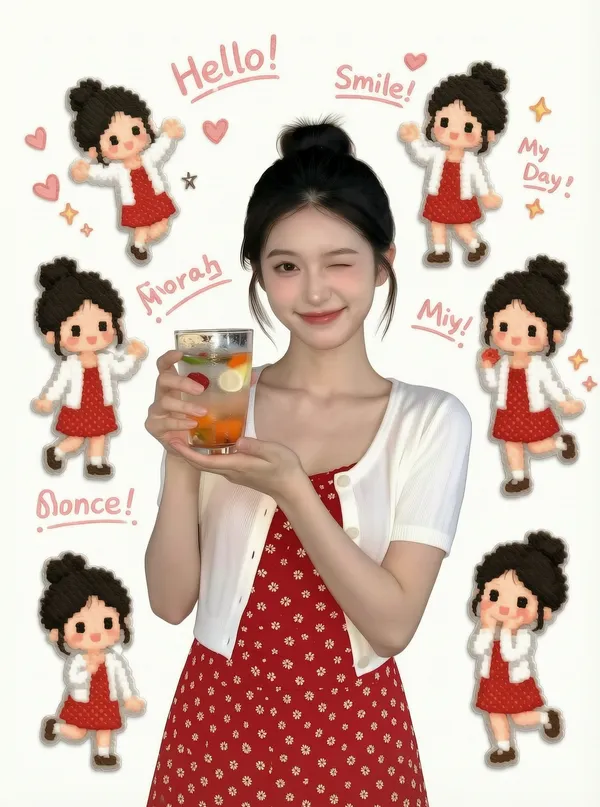 我和我的拼豆分身小人💗替换照片做同款 - C作品