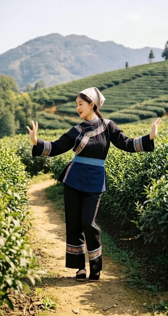 热门舞蹈《茶山情歌》 - 主图(AI艺术作品)